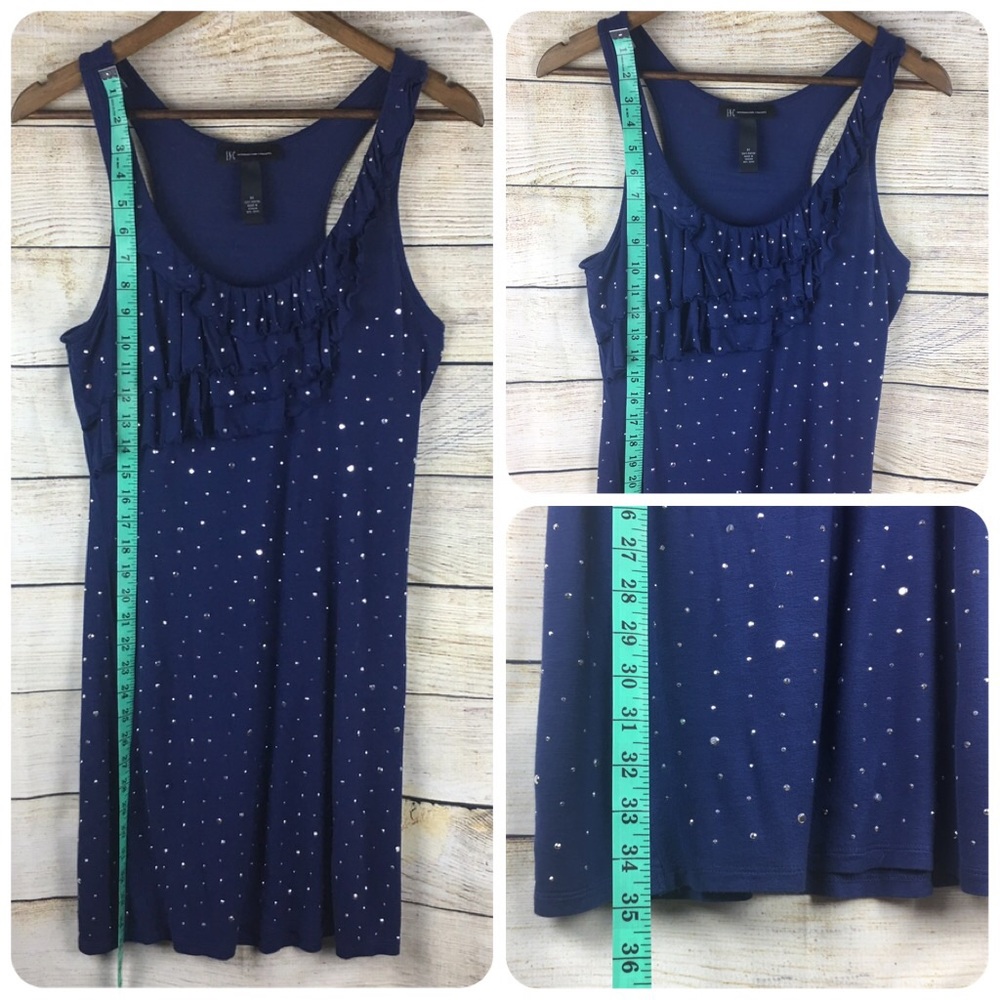 I-N-C Navy Blue Casual Tank Dress S: Med - Picture 4 of 8